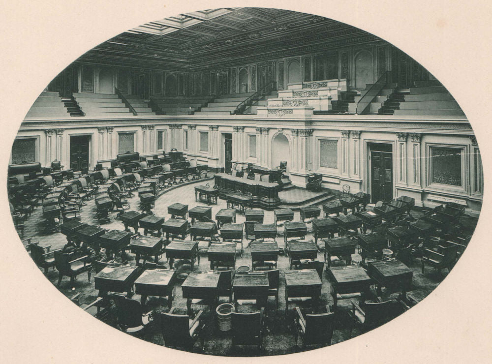 The Senate Chamber in the Capitol, Washington, D. C.. Albertype print 1893